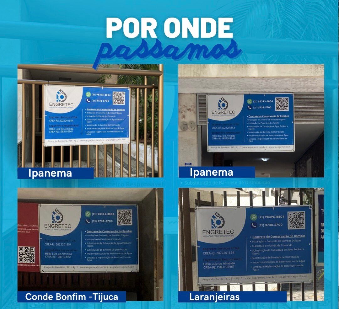 Onde Engretec tem Placas nos condomínios Onde Engretec tem Placas nos condomínios